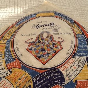 Vintage Cocktail Apron Fabric